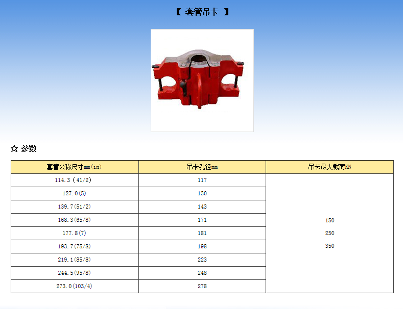 套管吊卡